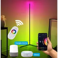 BOT Nordic smart corner LED floor lamp N2 140 cm WiFi RGB noir