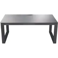 In And OutdoorMatch Table de salon - 130x75 cm - Aluminium - Verrerie céramique