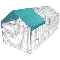 Markenlos nclos d'Extérieur XL - Argent - Caisse pour Chiens & Chats - 220x103x103cm