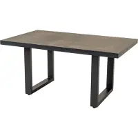 In And OutdoorMatch Table de salon - 140x85x67 cm - Aluminium - Plateau en céramique