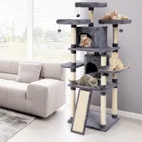 Northix Arbre à chat de 170 cm, arbre à grimper, arbre à chat, arbre à chat, meubles à gratter, poteaux à chat, grotte avec balles de jeu