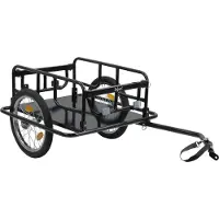 Zelsius Remorque vélo Transport, 68 litres, remorque pliable, chariot de transport pour 2 caisses de boissons