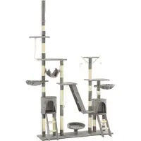 Syfax Arbre à chat avec griffoirs en sisal 230-250 cm Gris