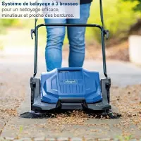 Scheppach Balayeuse Manuelle S800, Largeur de Balayage 650mm, Capacité 20L, Nettoyage jusqu'à 2600m²