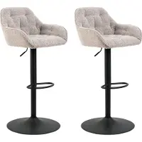 Zesso Smuk Bouclé Tabouret de bar Dione Beige - 2 pièces