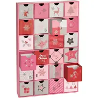 Ed Brubaker Calendrier de l'Avent à remplir pour femmes et jeunes filles - Magie de Noël Rose Pink - Calendrier de Noël DIY avec 24 portes