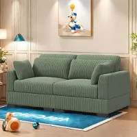 UnboxG Canapé modulaire vert – modules individuels gauche/droite, avec accoudoirs, 2 places, fauteuils de salon et meubles rembourrés