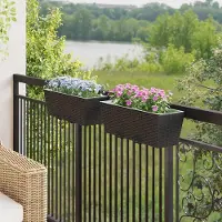 Prolenta Maison Exclusive - Balcon 2 pièces Noir 50 x 17 x 17 cm Métal