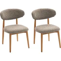 Zesso Milton & Oldbrook Dining Chair Alaro Taupe - Bois - 2 pièces