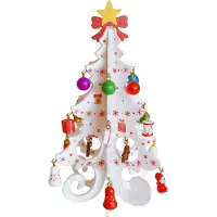 Mc star Décoration de Noël Mini sapin de Noël Décoration de table Petit sapin de Noël Décoration de table en bois Plateau de table Sapin de Noël