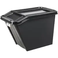 PLAST TEAM Vertriebs GmbH plast team Boîte de rangement PROBOX SLANTED 58 litres noir