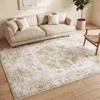 FRAAI Tapis vintage | Lago Vert/Crème | 140x200cm | Vert | Rectangulaire | Tapis