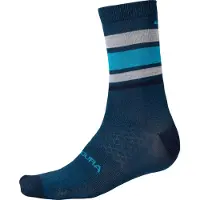 Endura Hommes, Chaussettes de sport, Chaussettes BaaBaa Merino à rayures (M/L), Bleu