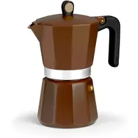 Monix Cream Coffee Maker Italian 6 Cups Doré