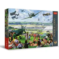 Trefl Premium Plus Quality - Puzzle Tea Time : Spectacle Aérien - 1000 pièces, Série d'Images Nostalgiques Peintes, Pièces Parfaitement Assorties, pour Adultes et Enfants à partir de 12 Ans