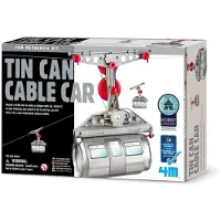 4M Kit mécanique/robotique amusant pour tyrolienne en boîte de conserve Argent Argent One Size