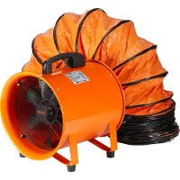 Vevor Ventilateur d'Extraction 145 W Extracteur d'Air Conduit Industriel 203 mm Tuyau d'Extraction 10 m Volume d'Air 1733 m3/h Ventilateur Évacuation d'Air pour Extraire Fumée Maison Travail