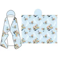 Moose Bluey 192859 Poncho Bleu Enfants