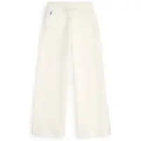 Ralph Lauren pour fille. 313A96088002 Bas de survêtement large en double tricot blanc ((M) 8/9años= 136/142cm), Casuel, Sport, Coton, m