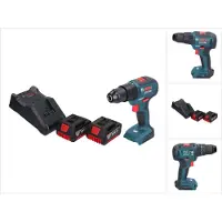 Bosch GSB 18V-55 Professional Perceuse-visseuse à percussion sans fil 18 V 55 Nm Brushless + 2x batterie 5,0 Ah + chargeur