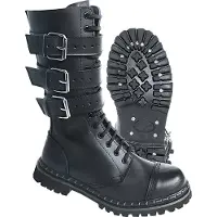 Brandit Bottes à lacets noir / argent