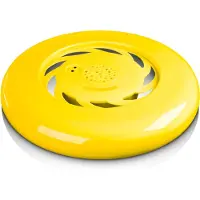 Ginza.se Frisbee avec enceinte Bluetooth - Étanche, jaune, portée de 20 m
