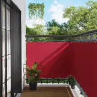 Syfax Écran de balcon Rouge 110 x 1000 cm Tissu Oxford