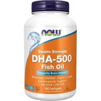 Sonstiges DHA-500 Huile de poisson, double force 180 capsules molles Now Foods