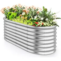 Northix Potager surélevé en métal, fond ouvert, 165 x 80 x 60 cm