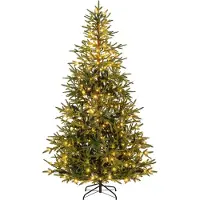Northix Sapin de Noël artificiel de 210 cm, 250 LED multicolores