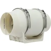 OEM Ventilateur en ligne, débit d'air élevé, fonctionnement silencieux, BLANC, 220 V, UE