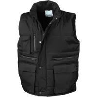 Result Gilet sans manches Lance pour homme avec nombreuses poches, coupe-vent, déperlant LT171 (2XL) (noir)