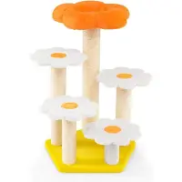 Northix Arbre à chat avec poteaux en sisal et plateformes fleuries en peluche