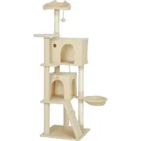 Northio Arbre à chat 160 cm avec hamac, échelle, grotte et poteaux en sisal