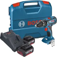 Bosch Perceuse-visseuse à percussion sans fil GSB 18V-28 Professional 18 V 63 Nm + 2 batteries 4,0 Ah + chargeur + mallette L-Case