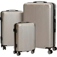 Northix Ensemble de 3 valises rigides à roulettes multidirectionnelles