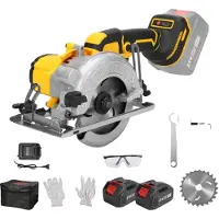 OEM Scie circulaire, moteur sans balais, fonctionnement sans fil, 2 batteries, UE