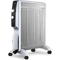 Trebs Chauffage électrique mobile micathermique sur roues 2000W Blanc