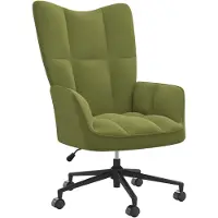 Syfax Chaise de relaxation Vert clair Velours