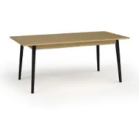 AX Living Table de cuisine à rallonges Brunelli 160+40 cm chene anthracite