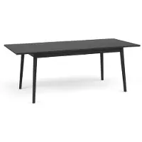AX Living Table de cuisine à rallonges Brunelli 160+40 cm chene noir