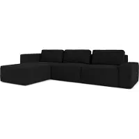 AX Living Canapé XXL forme L Arkleton Canapé d'angle noir 360cm - Moderne G