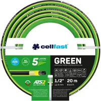 Cellfast Green ATS2 tuyau d'arrosage 5 couches double tresse croisée et tricotée résistant aux rayons UV et au dépôt d'algues (1/2" 20 m)