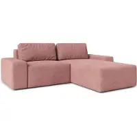AX Living Canapé L Form Arkleton Canapé d'angle moderne rose 260 cm - Comfort & Style D