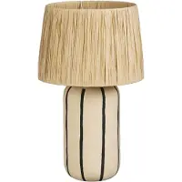 Mica Decorations Denton Lampe De Salon - 48 X ¿28 Cm - Céramique, Métal, Papier - Beige
