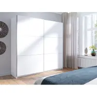 AX Living Armoires Blanc 200 cm - Adelna Armoire