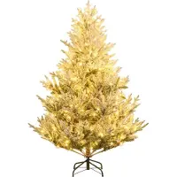 Northix Sapin de Noël artificiel de 180 cm avec lumières et neige artificielle