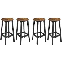Sonstige Verlage Tabourets de bar de luxe Su-Jin – lot de 4 – tabourets de bar sans dossier – style industriel