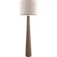 Masterlight Lampe sur pied Japandi Woodie Bois avec naturel