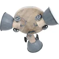 Steinhauer - spot - Gearwood - gris - métal bois de caoutchouc - Ø 38cm - E27 - 3063GR
